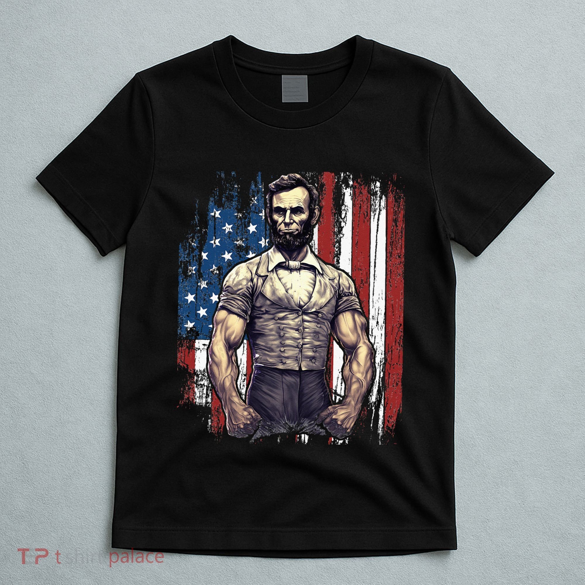 4th of July Patriotic Funny Abraham Lincoln Graphic July 4th T-Shirt