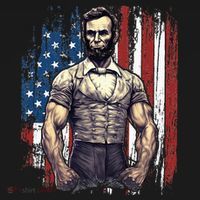 4th of July Patriotic Funny Abraham Lincoln Graphic July 4th Women's Hoodie thumb 2