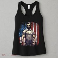 4th of July Patriotic Funny Abraham Lincoln Graphic July 4th Women's Tank Top thumb 3