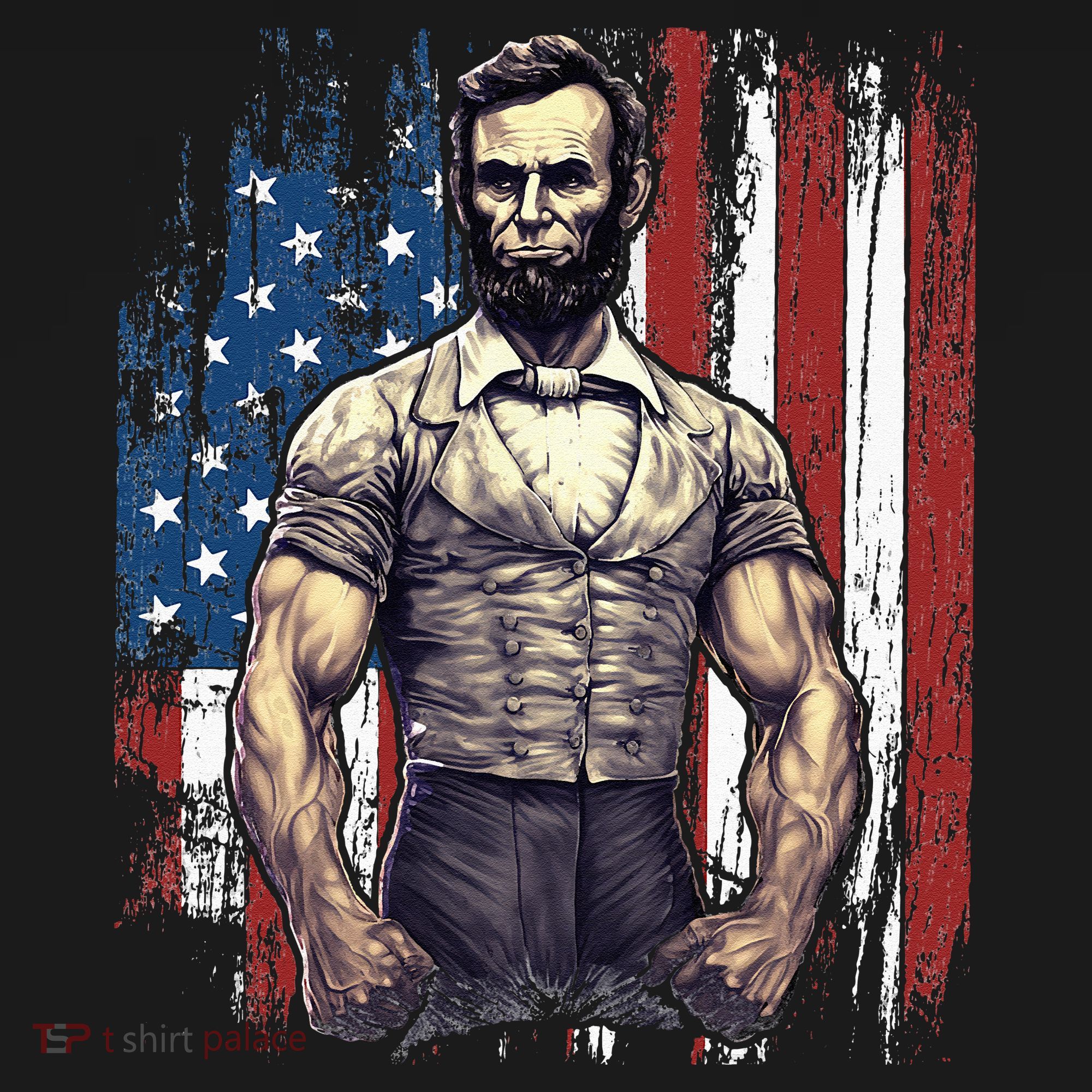 4th of July Patriotic Funny Abraham Lincoln Graphic July 4th Women's Tank Top
