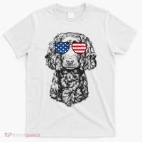 4th Of July Boykin Spaniel Dog Patriotic USA Sunglasses T-Shirt thumb 0