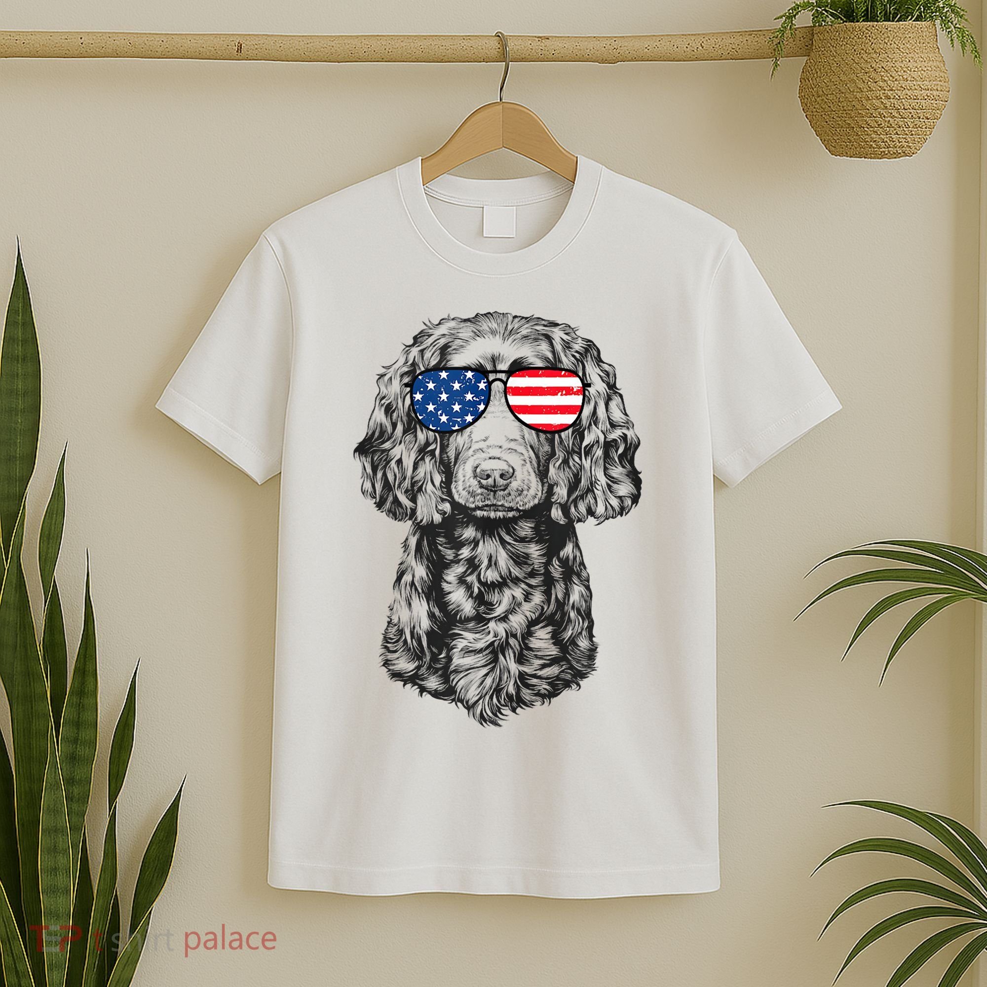 4th Of July Boykin Spaniel Dog Patriotic USA Sunglasses T-Shirt