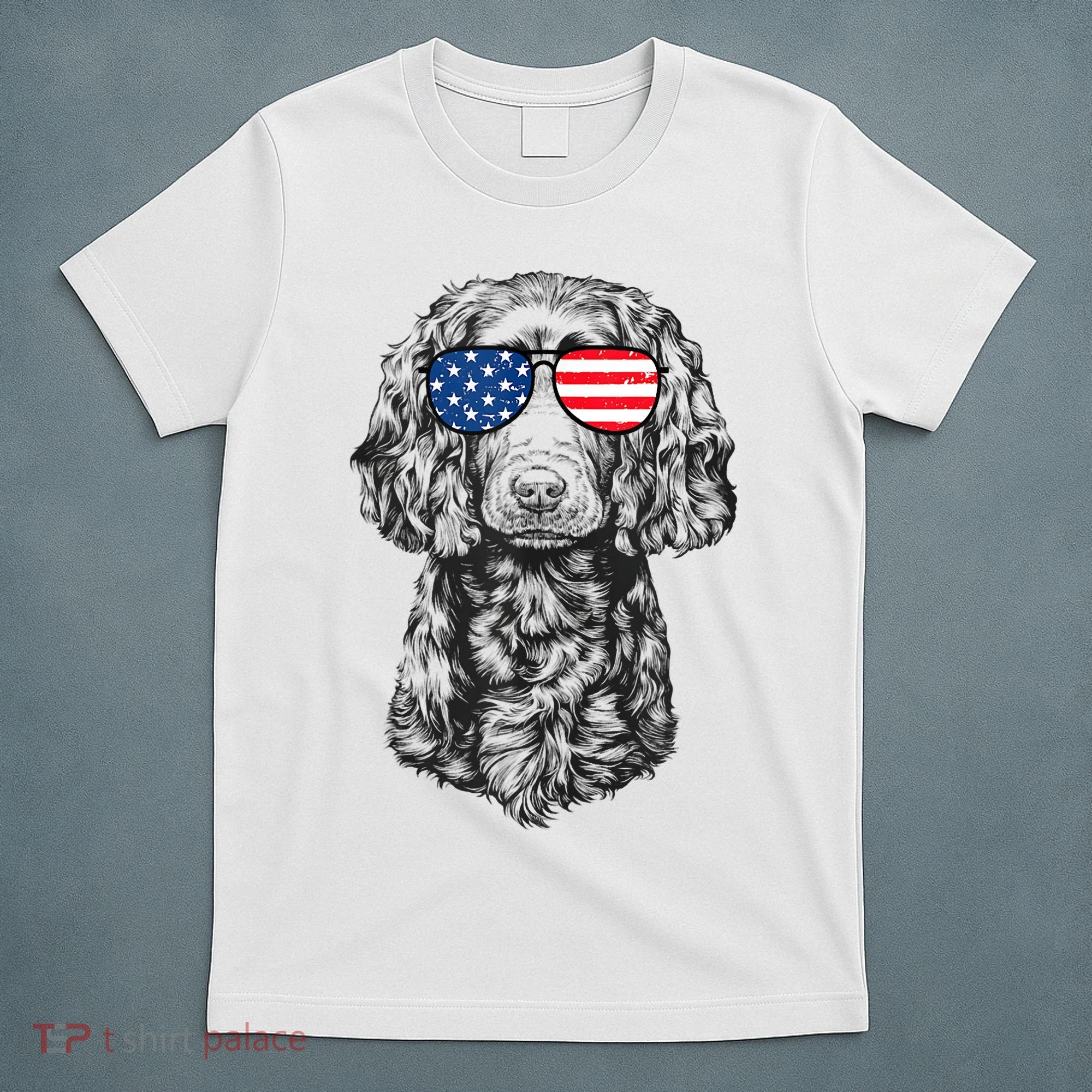 4th Of July Boykin Spaniel Dog Patriotic USA Sunglasses T-Shirt