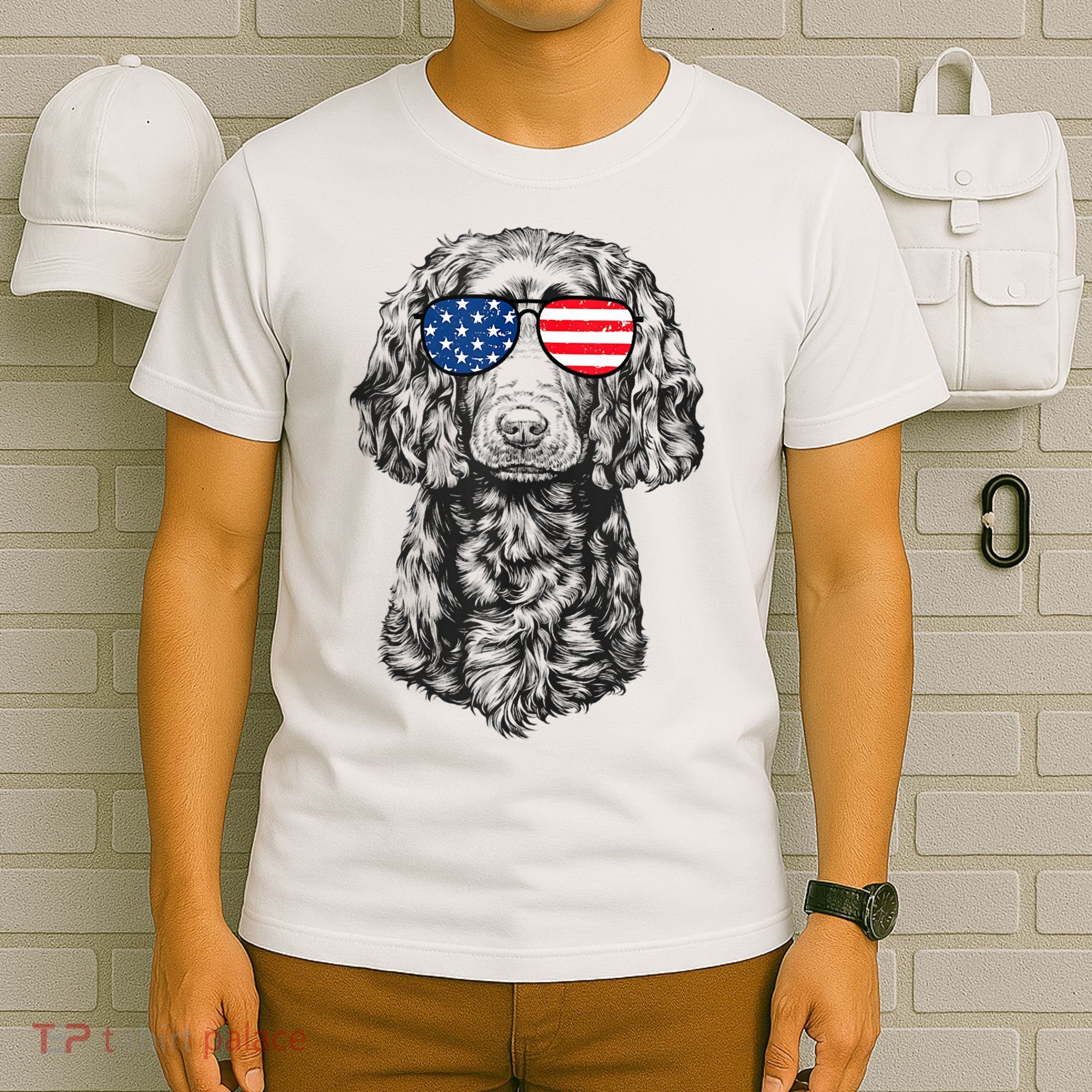 4th Of July Boykin Spaniel Dog Patriotic USA Sunglasses T-Shirt