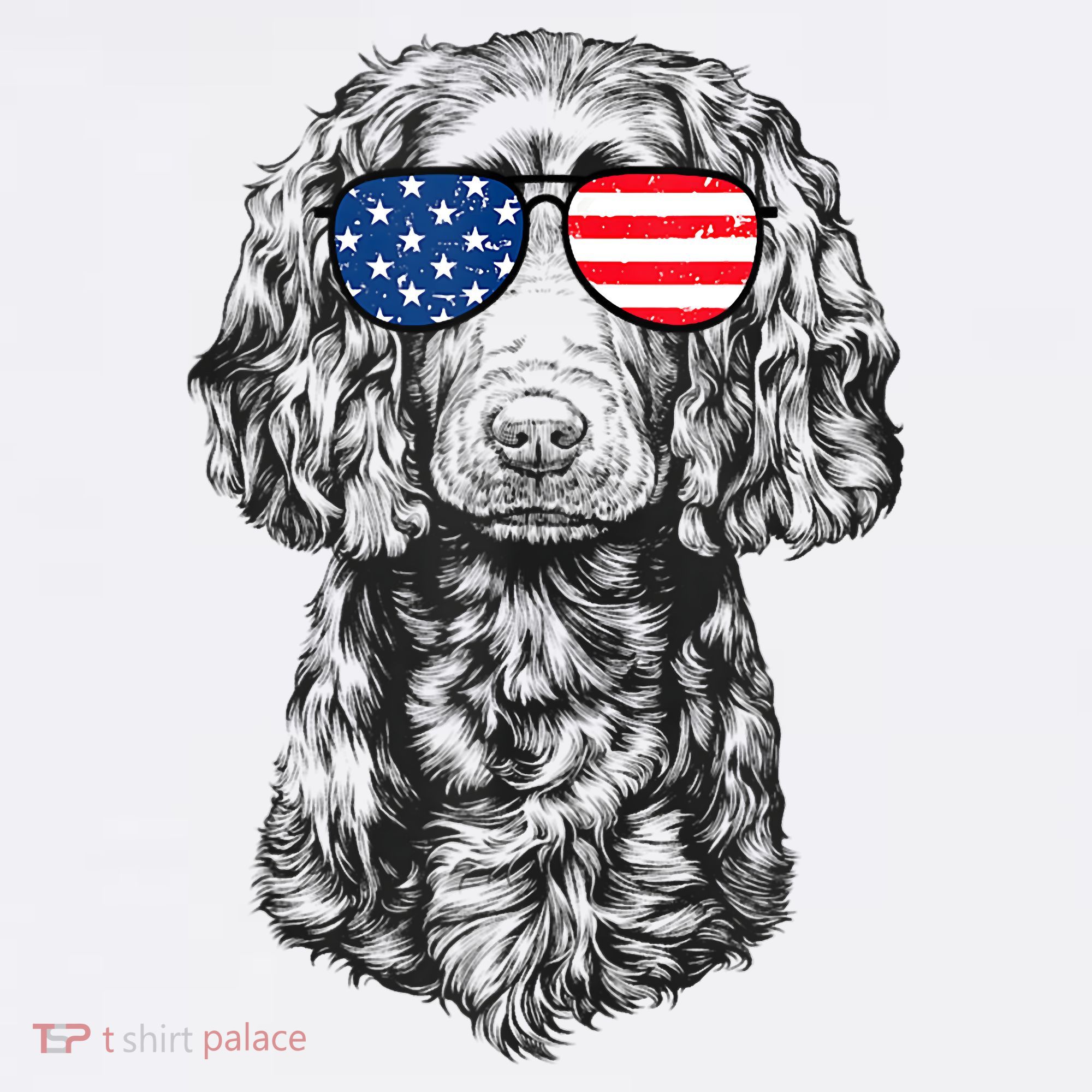 4th Of July Boykin Spaniel Dog Patriotic USA Sunglasses T-Shirt