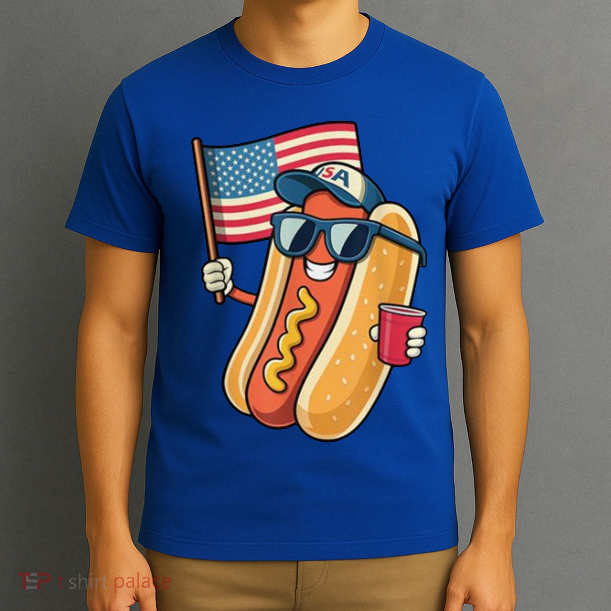 4th Of July Hotdog Funny Patriotic Usa T-Shirt