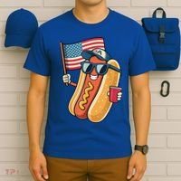 4th Of July Hotdog Funny Patriotic Usa T-Shirt thumb 6