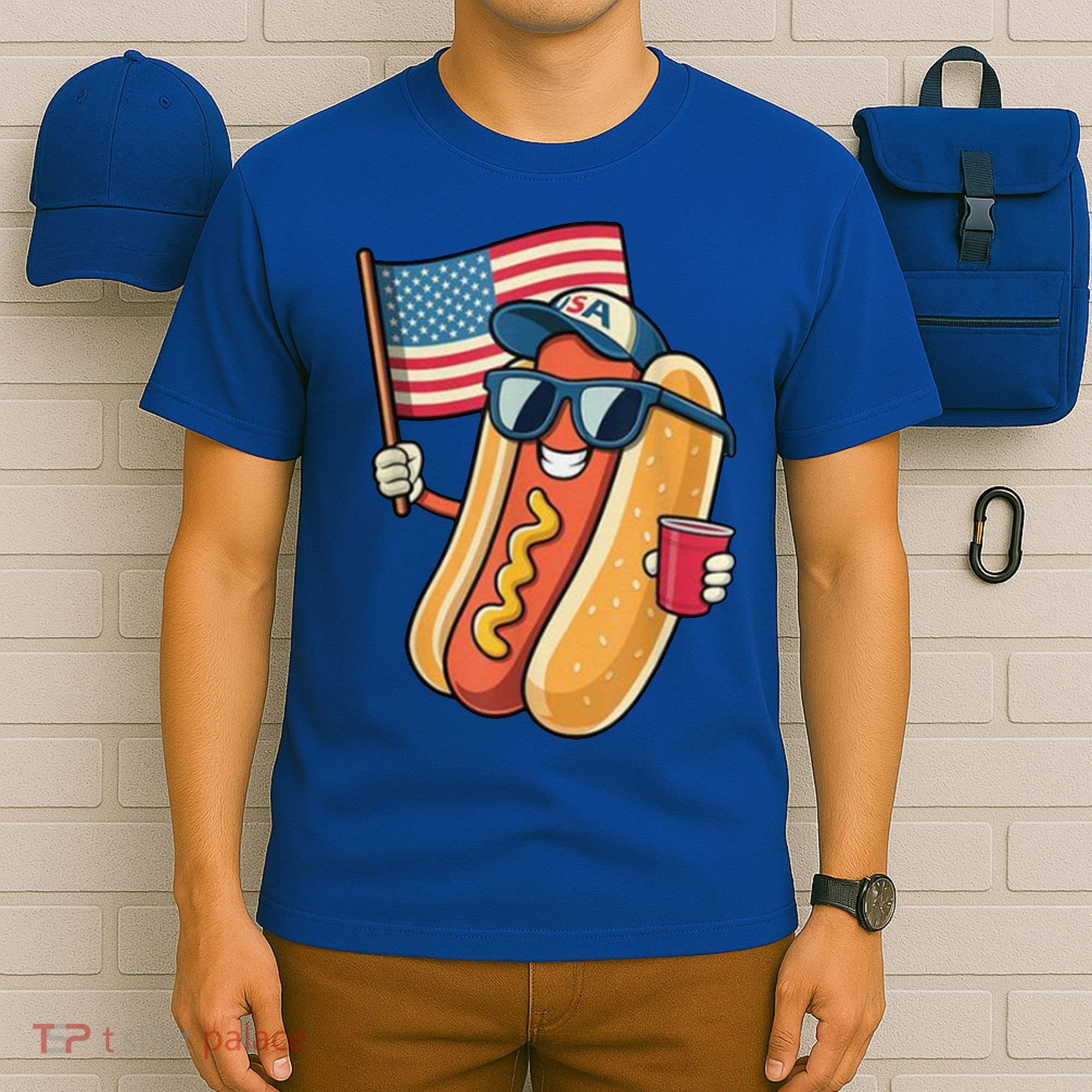 4th Of July Hotdog Funny Patriotic Usa T-Shirt