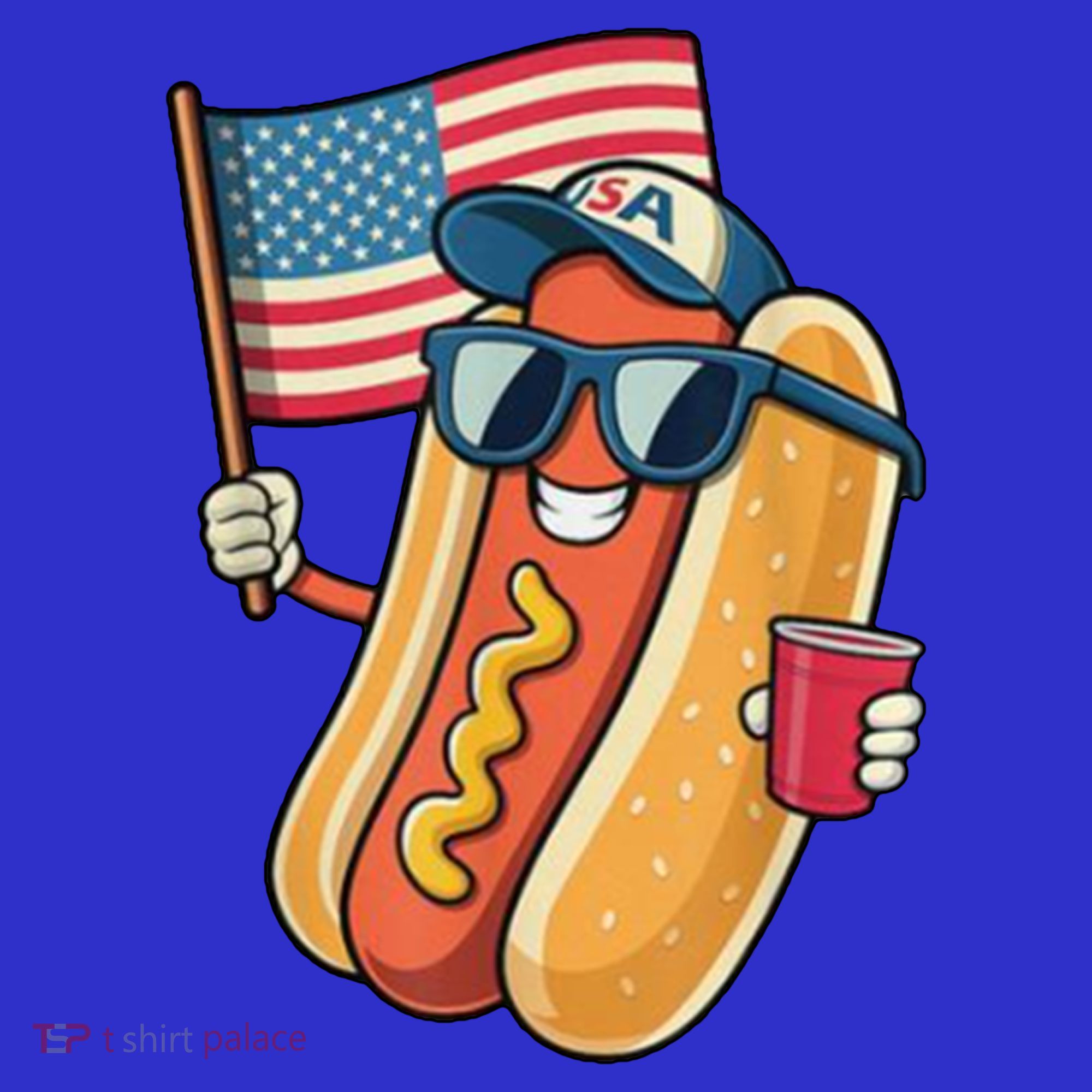 4th Of July Hotdog Funny Patriotic Usa T-Shirt