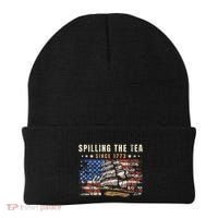 4th Of July Spilling The Tea Since 1773 Beanie thumb 0