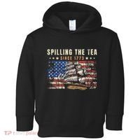 4th Of July Spilling The Tea Since 1773 Toddler Hoodie thumb 0