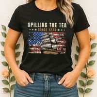 4th Of July Spilling The Tea Since 1773 Women's T-Shirt thumb 2
