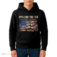 4th Of July Spilling The Tea Since 1773 Kids Hoodie thumb 4