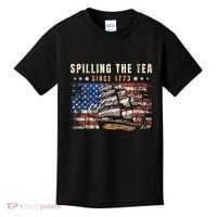 4th Of July Spilling The Tea Since 1773 Kids T-Shirt thumb 0