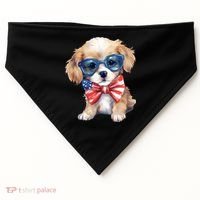 4th Of July Cute Dog Lover USA-Made Doggie Bandana thumb 0