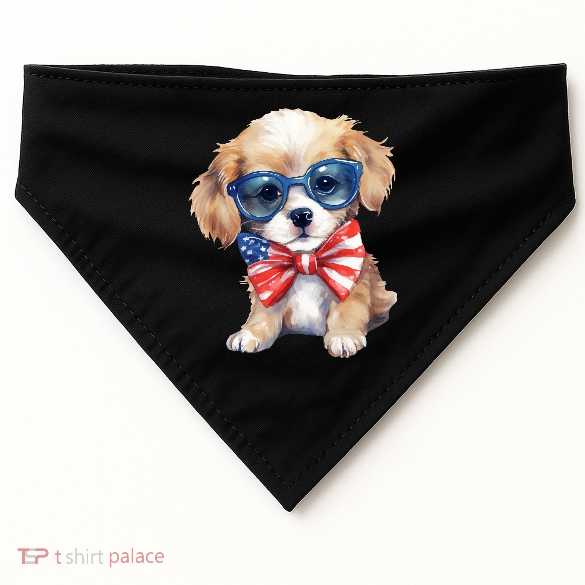 4th Of July Cute Dog Lover USA-Made Doggie Bandana