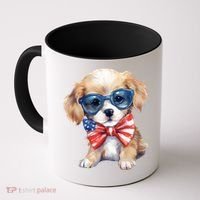 4th Of July Cute Dog Lover Coffee Mug thumb 0