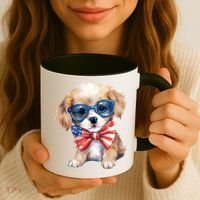4th Of July Cute Dog Lover Coffee Mug thumb 3