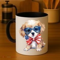 4th Of July Cute Dog Lover Coffee Mug thumb 4