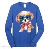 4th Of July Cute Dog Lover Long Sleeve Shirt thumb 0