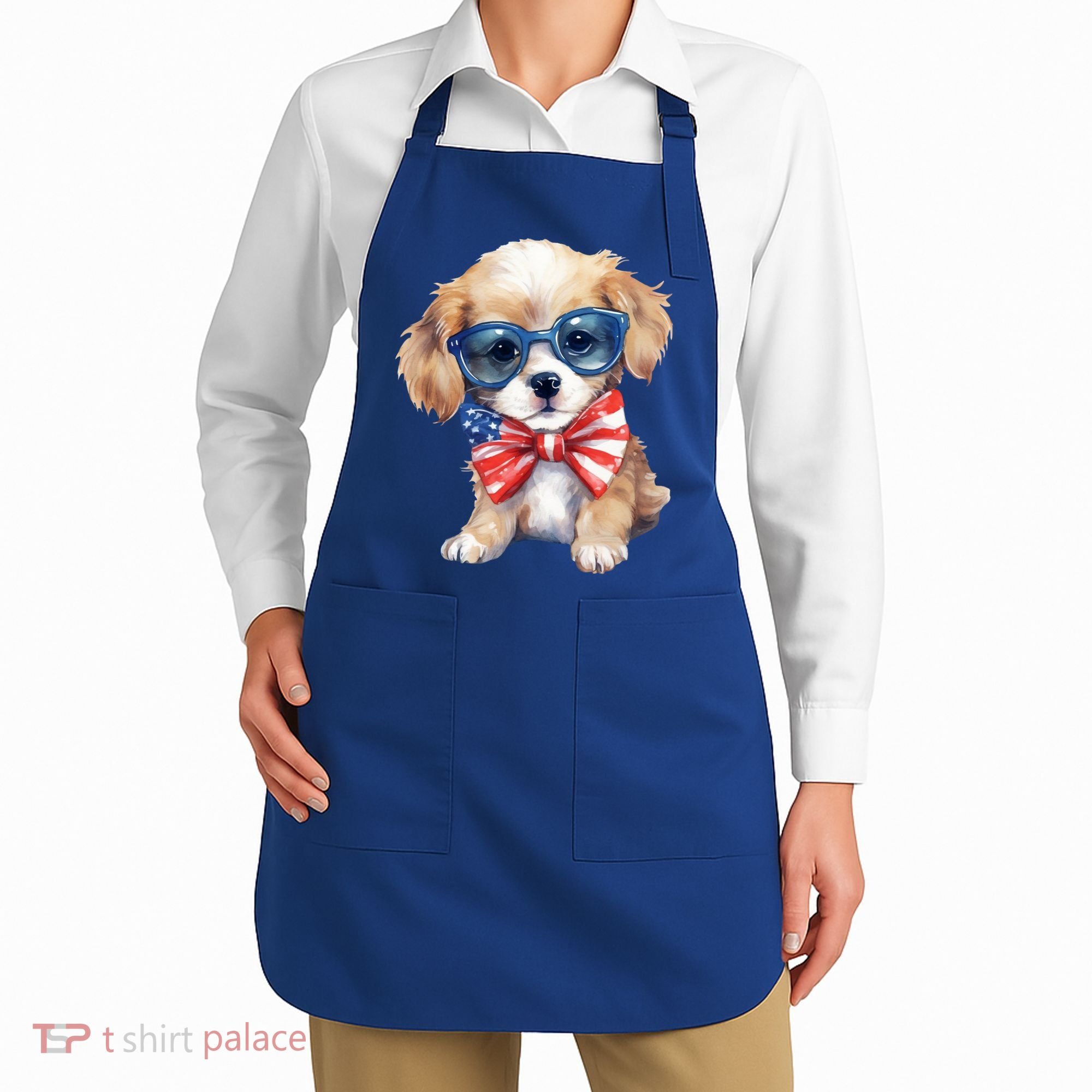4th Of July Cute Dog Lover Apron