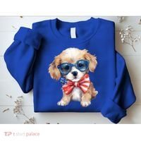 4th Of July Cute Dog Lover Sweatshirt thumb 2