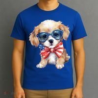 4th Of July Cute Dog Lover T-Shirt thumb 3