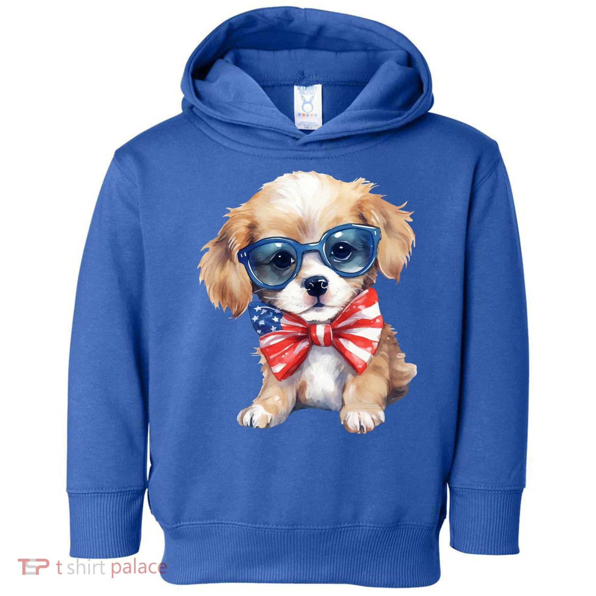 4th Of July Cute Dog Lover Toddler Hoodie