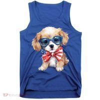 4th Of July Cute Dog Lover Tank Top thumb 0