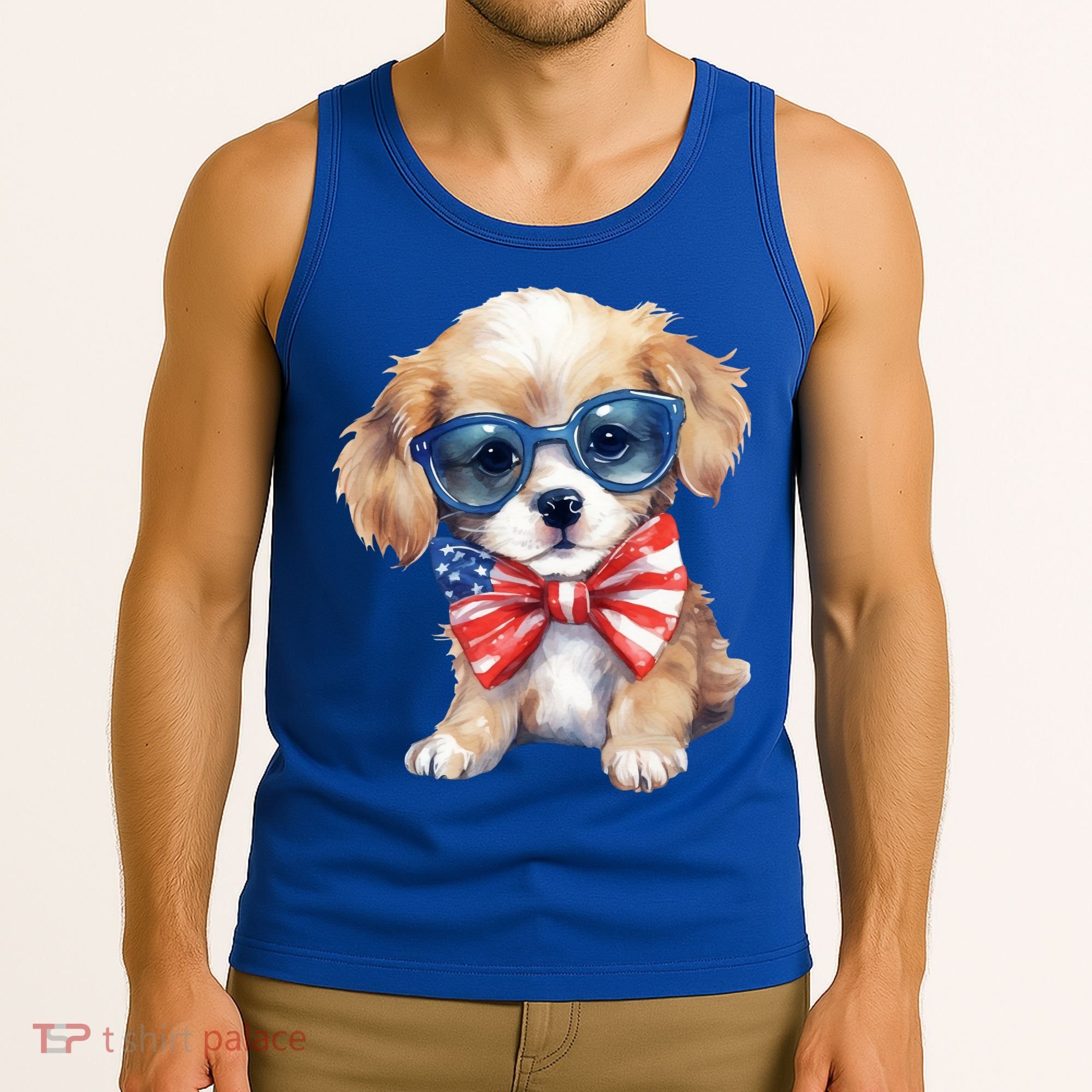 4th Of July Cute Dog Lover Tank Top
