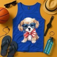 4th Of July Cute Dog Lover Tank Top thumb 4