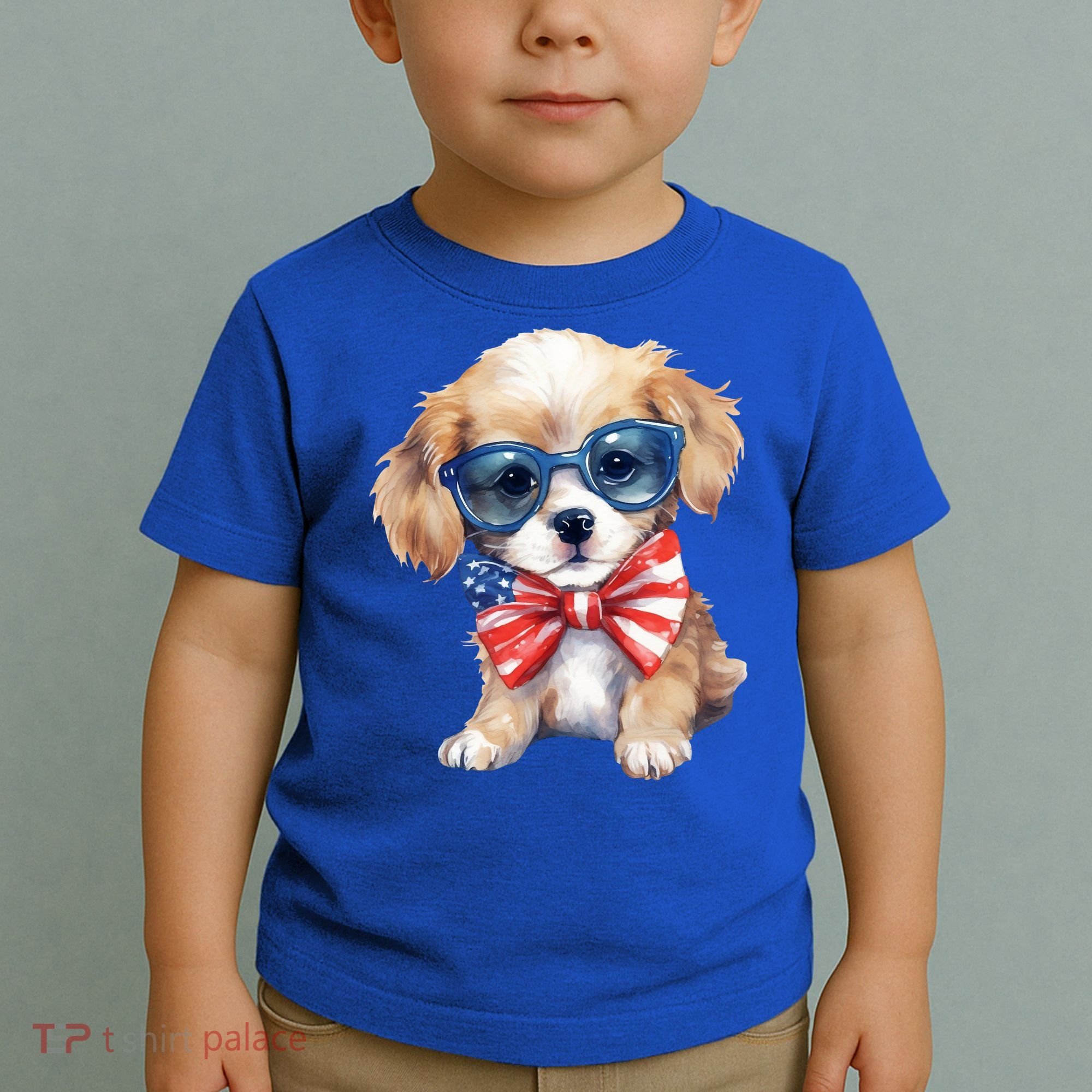 4th Of July Cute Dog Lover Toddler T-Shirt