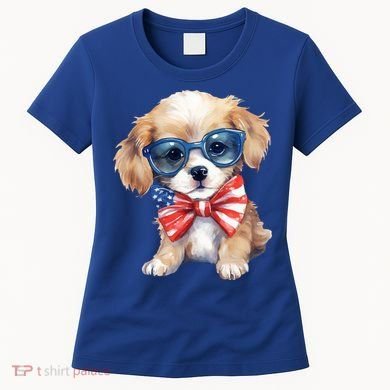 4th Of July Cute Dog Lover Women's T-Shirt