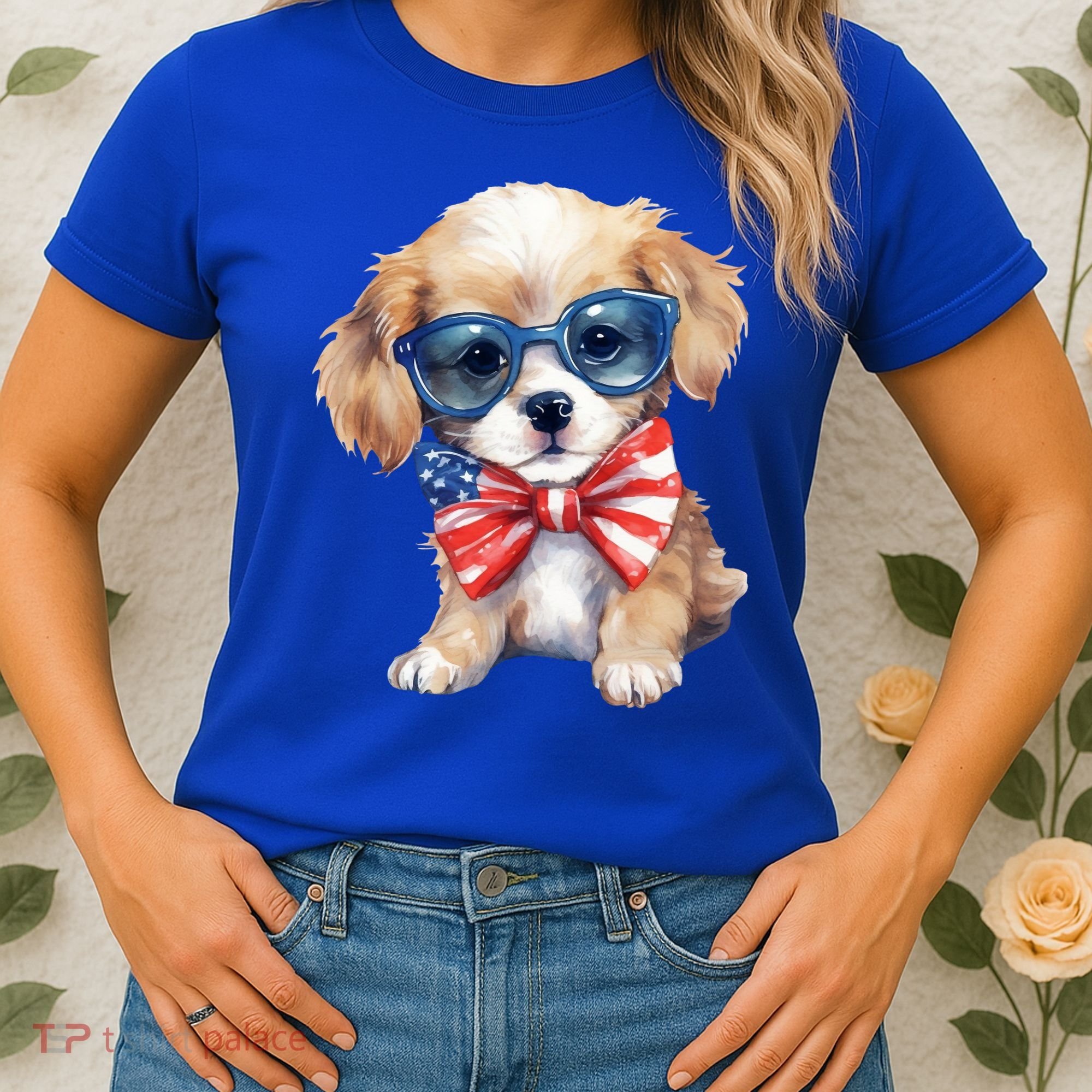 4th Of July Cute Dog Lover Women's T-Shirt