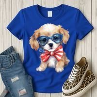 4th Of July Cute Dog Lover Women's T-Shirt thumb 3