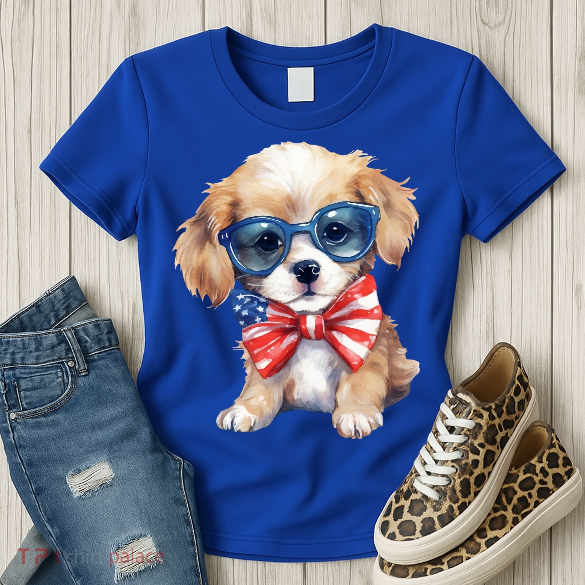 4th Of July Cute Dog Lover Women's T-Shirt