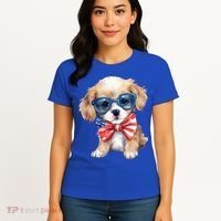 4th Of July Cute Dog Lover Women's T-Shirt thumb 4