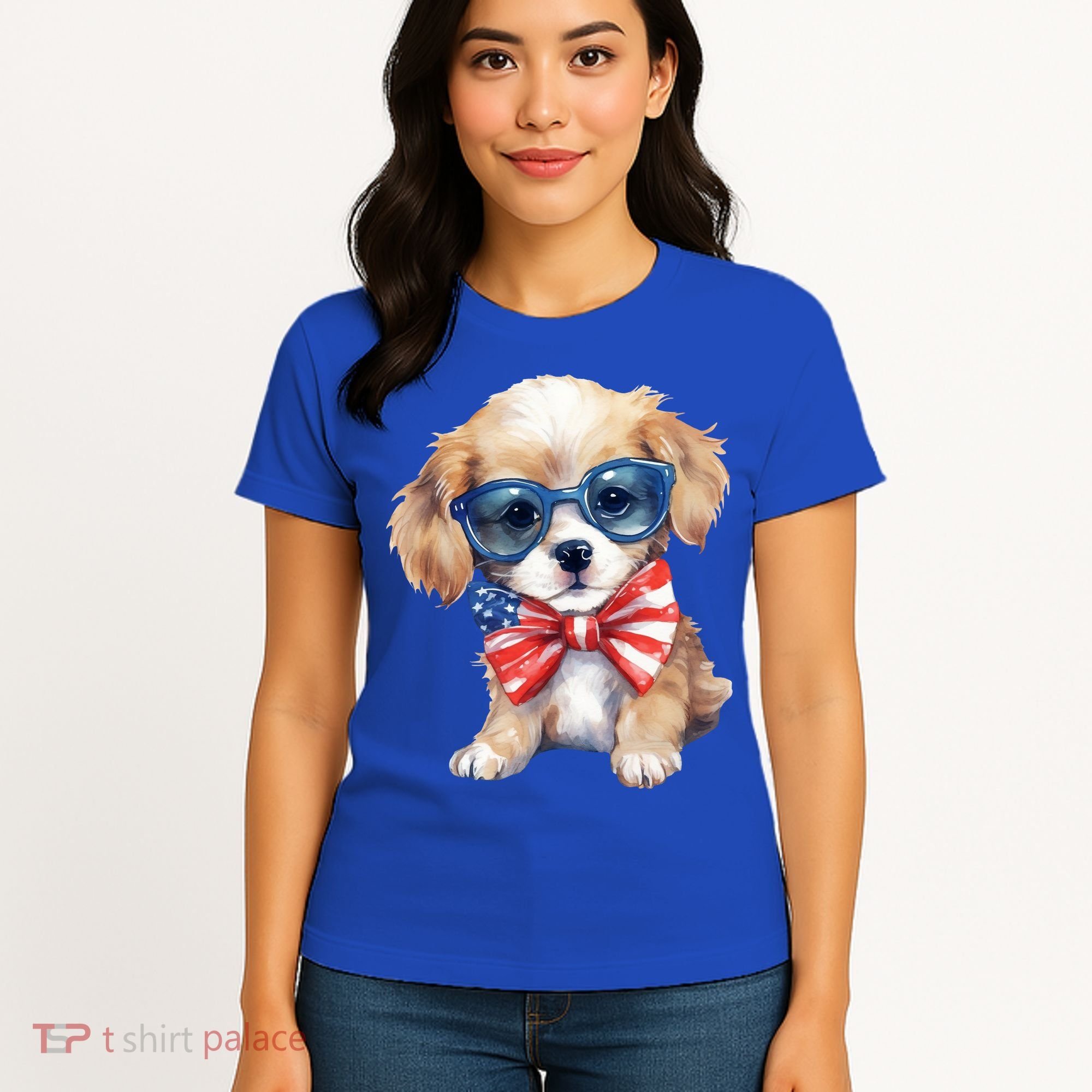 4th Of July Cute Dog Lover Women's T-Shirt