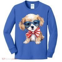 4th Of July Cute Dog Lover Kids Long Sleeve Shirt thumb 0