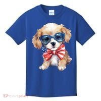 4th Of July Cute Dog Lover Kids T-Shirt thumb 0