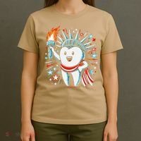 4th Of July Dentist Tooth Dental Patriotic Women T-Shirt thumb 4
