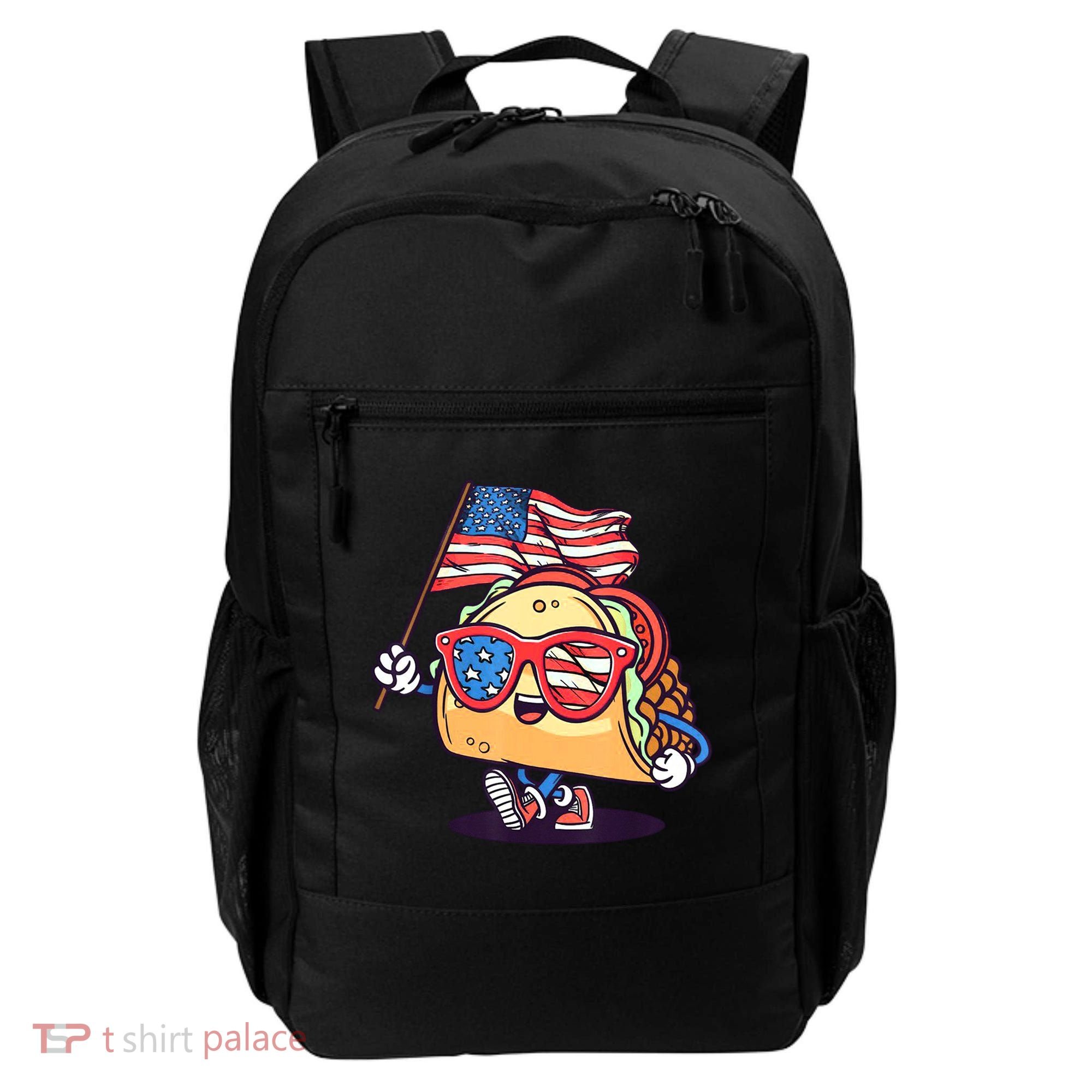 4th Of July Taco Patriotic Backpack