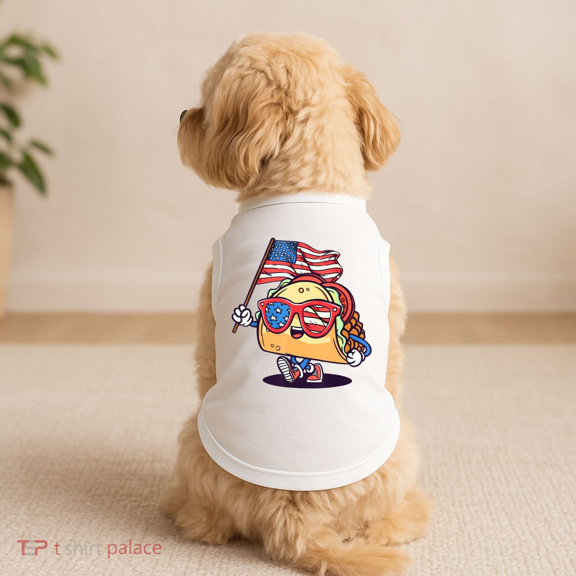 4th Of July Taco Patriotic Doggie Tank