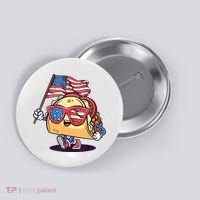4th Of July Taco Patriotic Button thumb 0