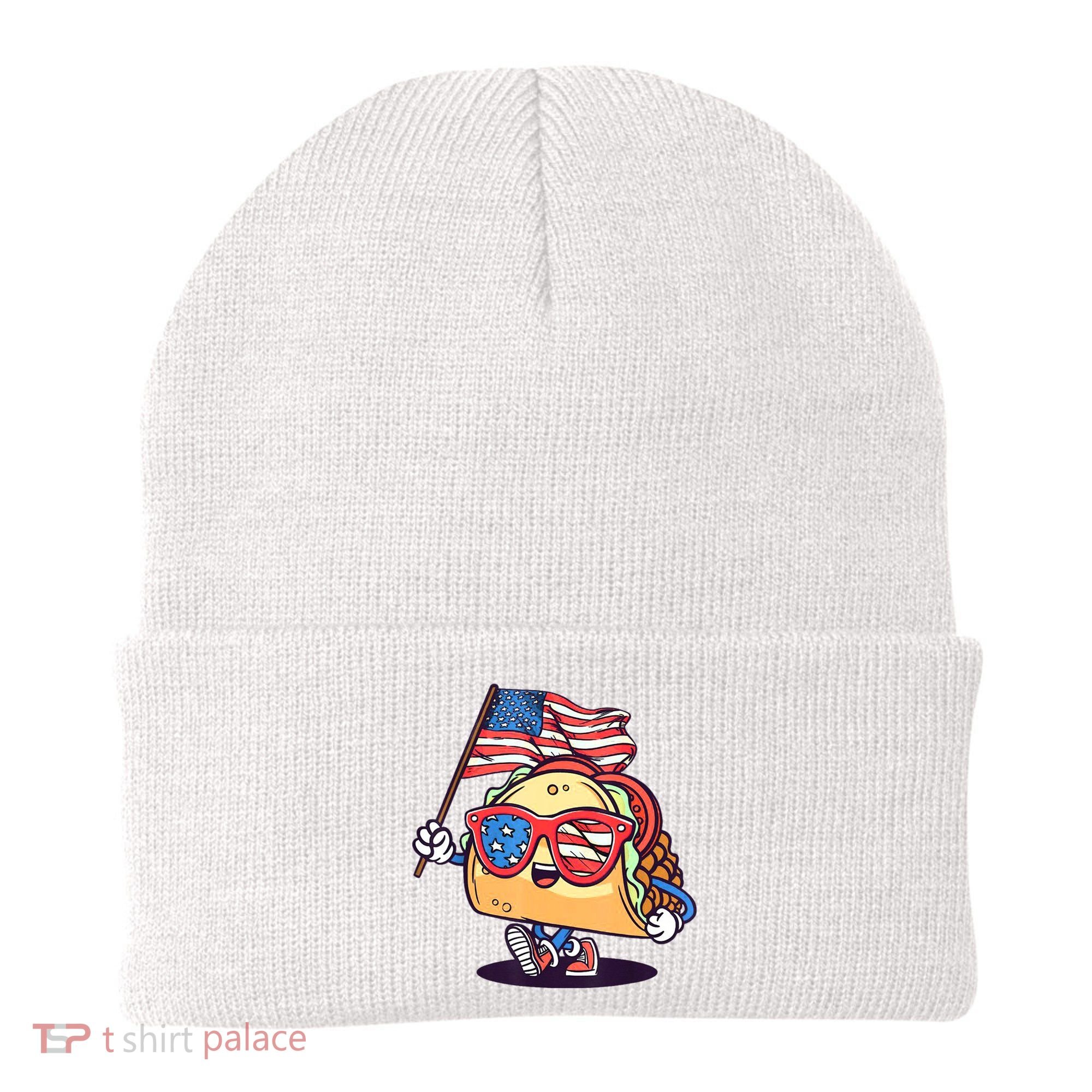 4th Of July Taco Patriotic Beanie