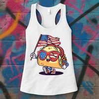 4th Of July Taco Patriotic Women's Tank Top thumb 3