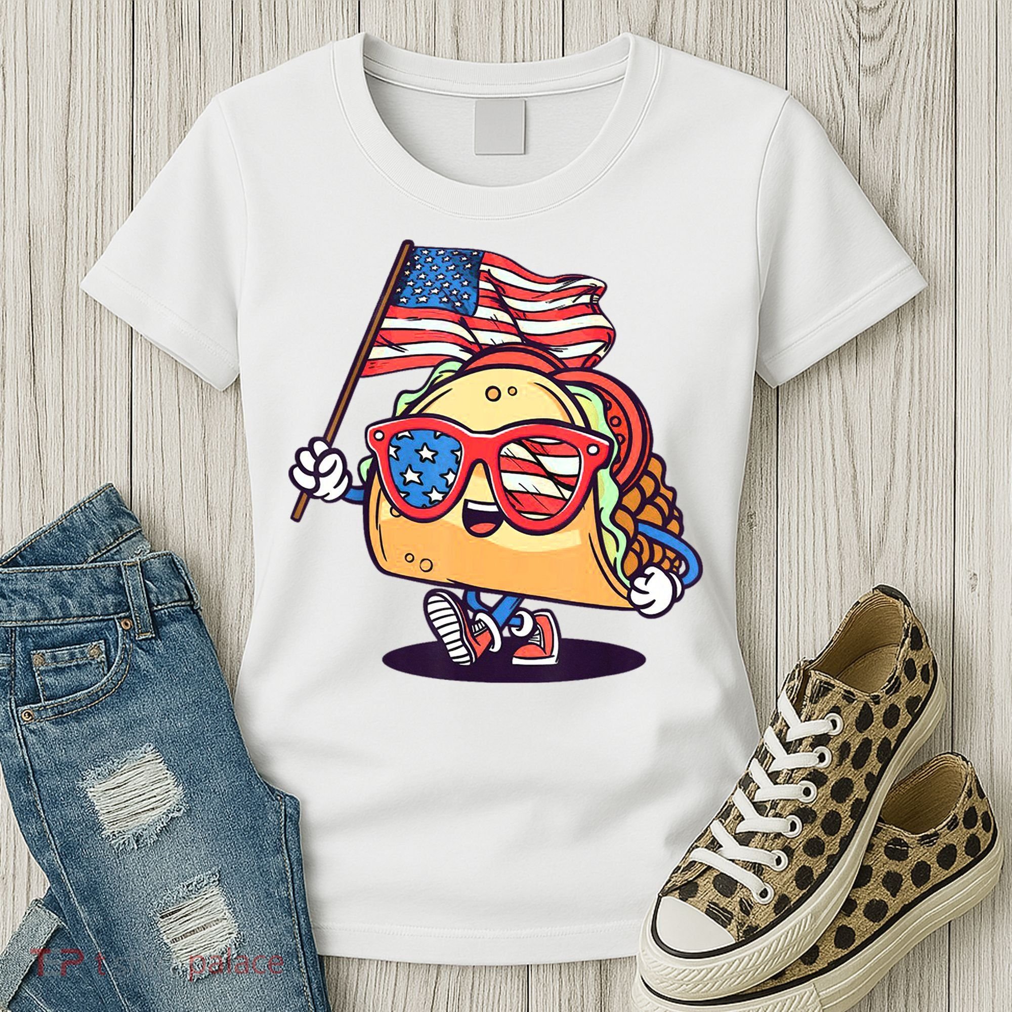 4th Of July Taco Patriotic Women's T-Shirt