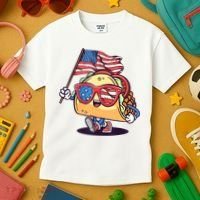 4th Of July Taco Patriotic Kids T-Shirt thumb 3
