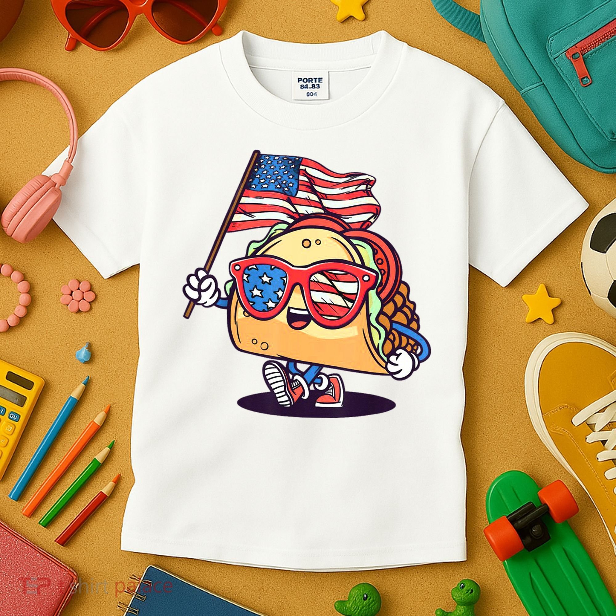 4th Of July Taco Patriotic Kids T-Shirt