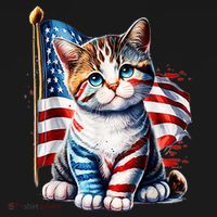 4th Of July Cat Mom American Flag Cat Lover Gift Women's Tank Top thumb 5